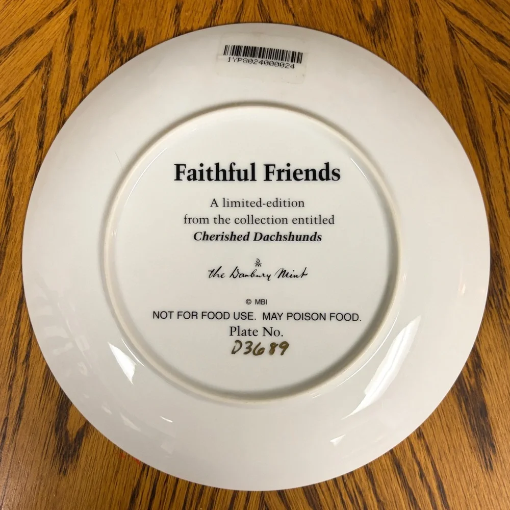 Danbury Mint Limited Edition Cherished Dachshunds Decorative Plate